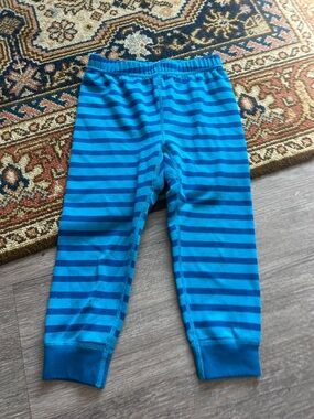 Patagonia Turquoise and Navy Striped Kids Bottoms